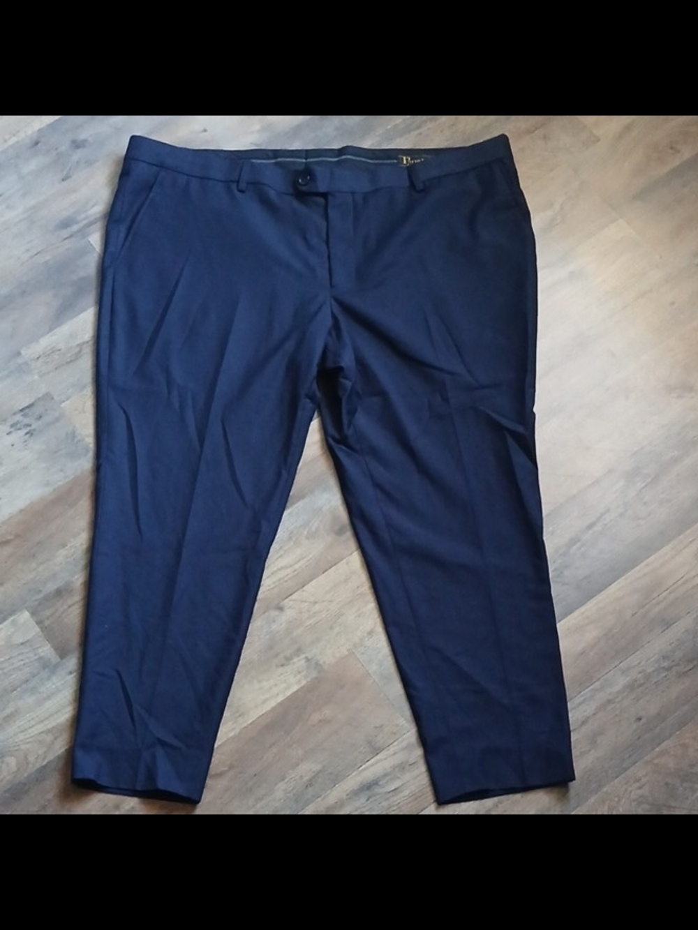 Men's Porto Filo Navy Dress Pants - Classic Flat Front 46 X 30